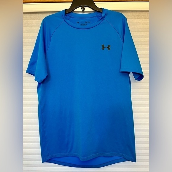 Under Armour Men’s SM/P/CH Dri Fit Short Sleeves T-Shirt Tech EUC Blue A1 - Picture 1 of 9